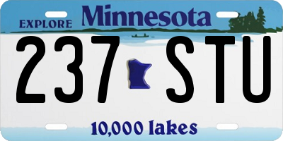 MN license plate 237STU