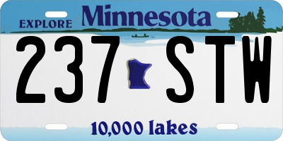 MN license plate 237STW
