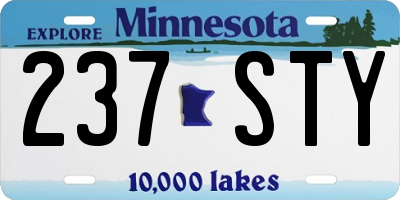 MN license plate 237STY