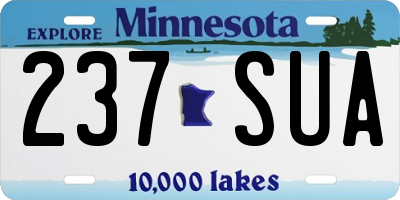 MN license plate 237SUA