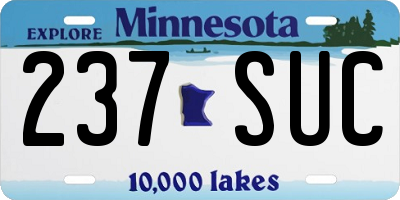 MN license plate 237SUC