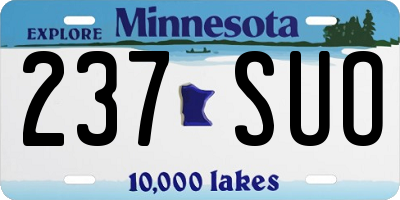 MN license plate 237SUO