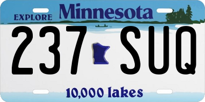 MN license plate 237SUQ