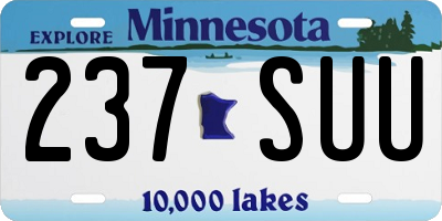 MN license plate 237SUU