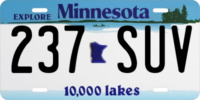 MN license plate 237SUV