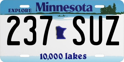 MN license plate 237SUZ