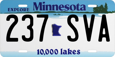 MN license plate 237SVA