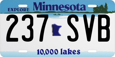 MN license plate 237SVB