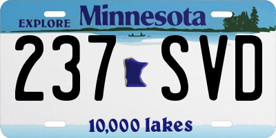 MN license plate 237SVD