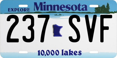 MN license plate 237SVF