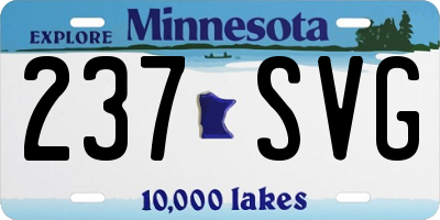 MN license plate 237SVG