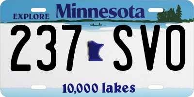 MN license plate 237SVO