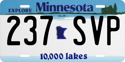 MN license plate 237SVP
