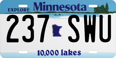 MN license plate 237SWU