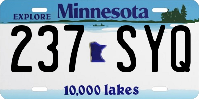 MN license plate 237SYQ