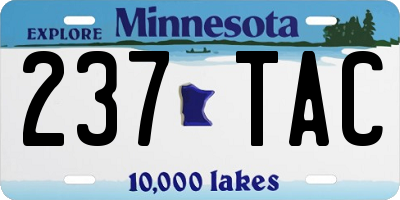 MN license plate 237TAC