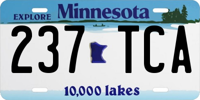 MN license plate 237TCA