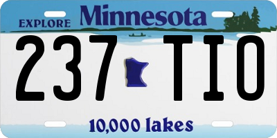 MN license plate 237TIO