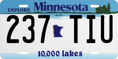 MN license plate 237TIU