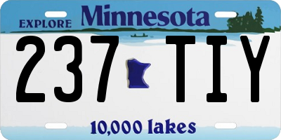 MN license plate 237TIY