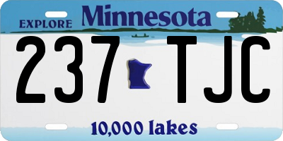 MN license plate 237TJC