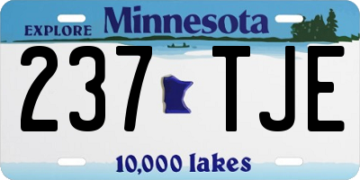MN license plate 237TJE