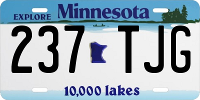 MN license plate 237TJG