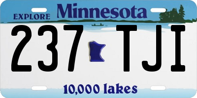 MN license plate 237TJI