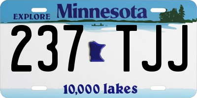MN license plate 237TJJ