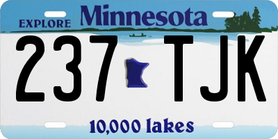 MN license plate 237TJK
