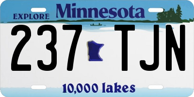 MN license plate 237TJN