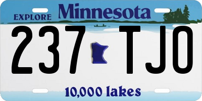 MN license plate 237TJO