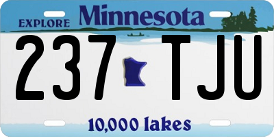 MN license plate 237TJU