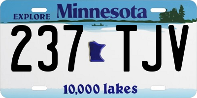 MN license plate 237TJV