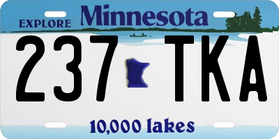 MN license plate 237TKA