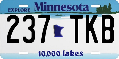 MN license plate 237TKB