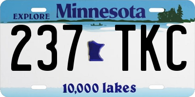 MN license plate 237TKC