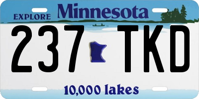 MN license plate 237TKD