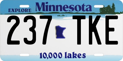 MN license plate 237TKE