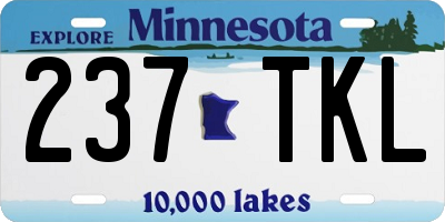 MN license plate 237TKL
