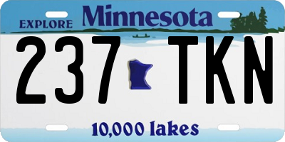 MN license plate 237TKN