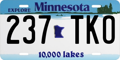 MN license plate 237TKO