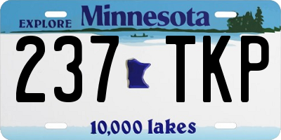 MN license plate 237TKP