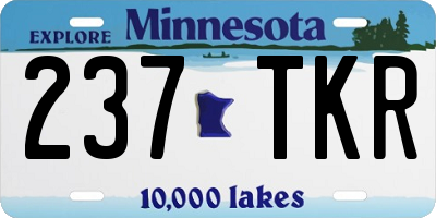 MN license plate 237TKR