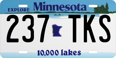 MN license plate 237TKS