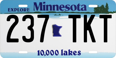 MN license plate 237TKT