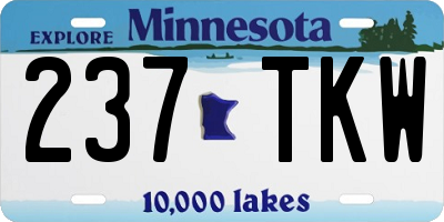 MN license plate 237TKW