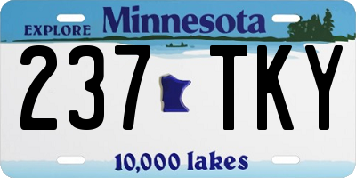 MN license plate 237TKY