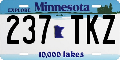 MN license plate 237TKZ