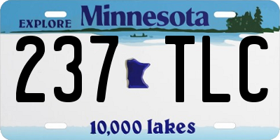 MN license plate 237TLC